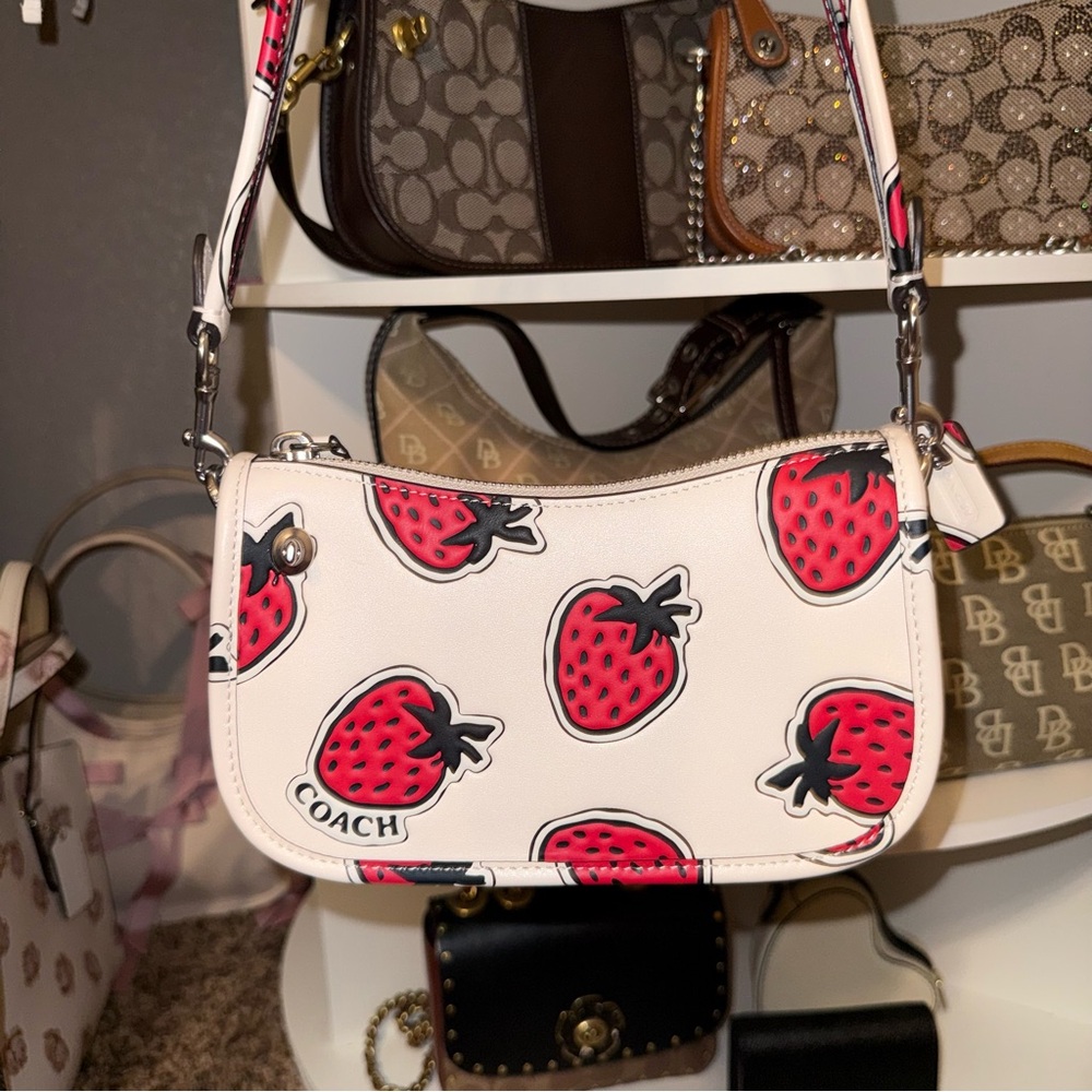 Coach Strawberry Print Swinger